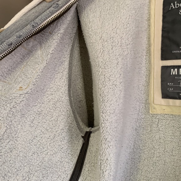 Abercrombie & Fitch Mens Grey Zip Up Hoodie - Picture 7 of 14